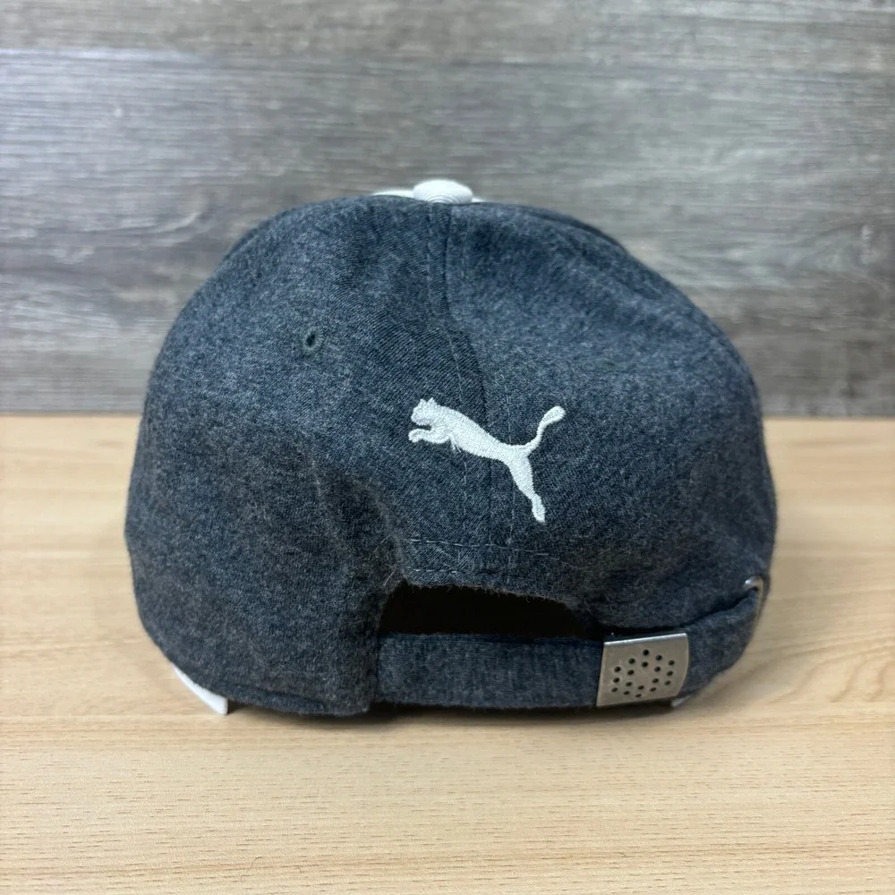 Puma Hat Cap Strap Back White Gray Golf Athletic Dry Cell Adjustable‎ Mens